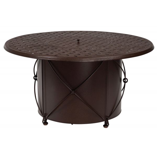 Derby Accented Universal Round Fire Table Base with Round Burner