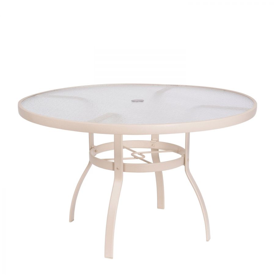 Tribeca 48 Umbrella Table Acrylic Woodard Furniture - 48 Acrylic Patio Table Top Replacement