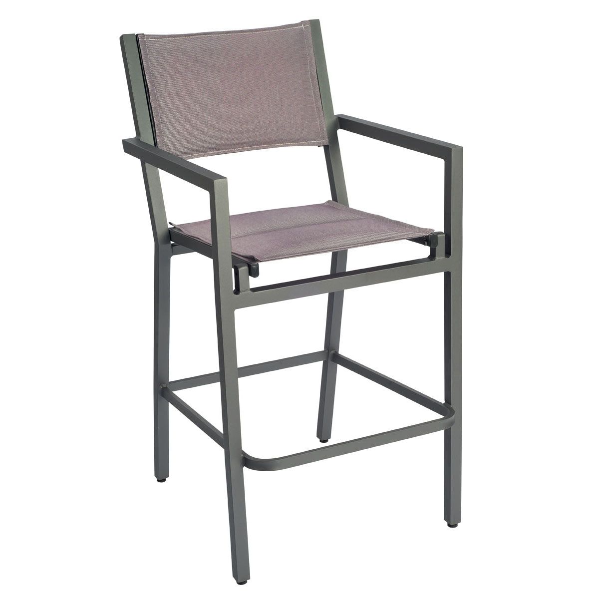 Palm Coast Padded Sling Bar Stool With, Padded Bar Stools With Arms