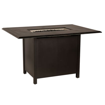 Solid Cast Complete Fire Tables Rectangular Counter Height Fire Table