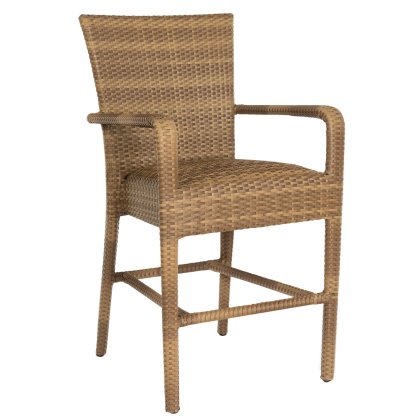 S593087 All-Weather Padded Counter Stool with Arms