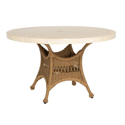 S596604 Sommerwind 48" Round Stone Top Umbrella Table
