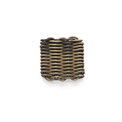 The Antique Palm Birch is a rectangular, wooden woven basket with a natural brown finish, shown against a plain white background. Its intricate weaving pattern gives the surface a textured appearance.