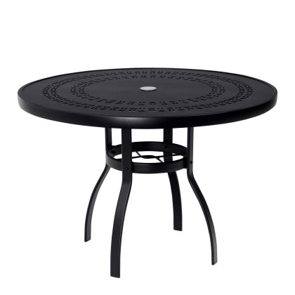 Woodard Deluxe 42" Round Umbrella Table with Trellis Top