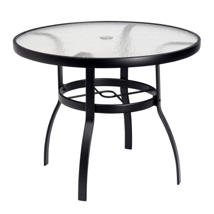 Woodard Deluxe 36" Umbrella Table - Obscure Glass