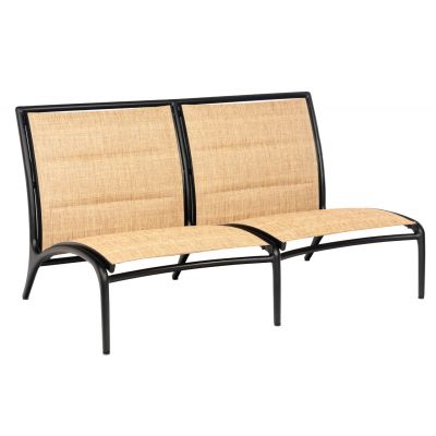 Orion Padded Sling Armless Love Seat - Low Seat