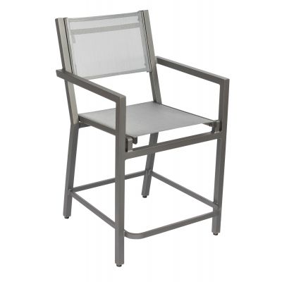 Palm Coast Sling Counter Stool with Arms