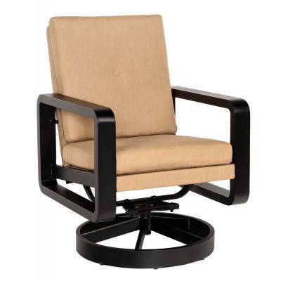 Vale Swivel Rocking Dining Armchair with Upholstered Back