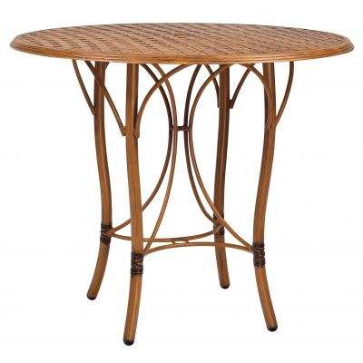 Glade Isle Tables Round Bar Height Table with Thatch Top