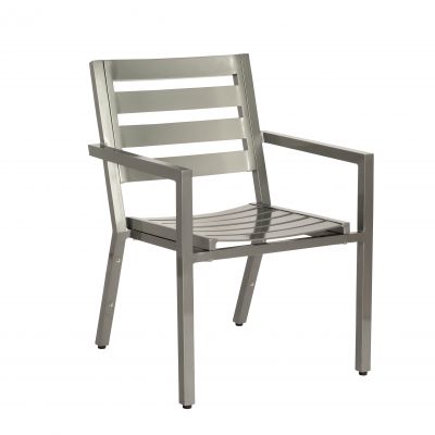 Palm Coast Slat Dining Armchair - Stackable